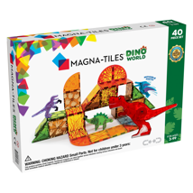 Magna Tiles Dino World 40stk inkl. 4 magnetiske Dinoer